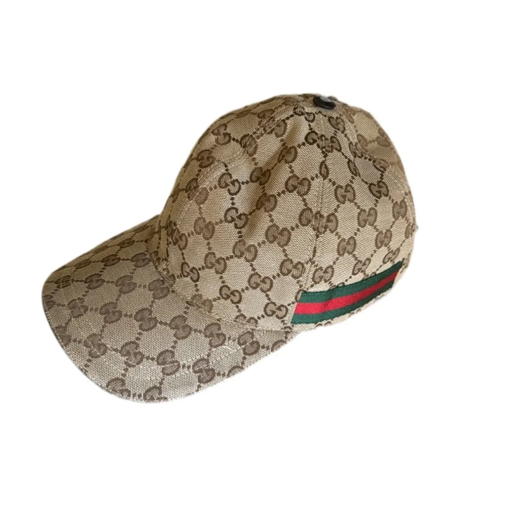 GUCCI Original GG Supreme Sherry Line Canvas Baseball Cap Beige. Authent… - Picture 2 of 12
